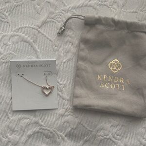 Kendra Scott Rose Gold Open Heart Necklace